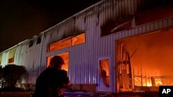 Požar posle ruskog raketnog napada, Odesa, 1. maj 2024.