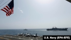 Американский корабль в Аравийском море. Май 2019 года.
