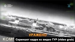 Поражение комплекса «ГЛОНАСС» в куполе, Крым, скриншот кадра из видео ГУР