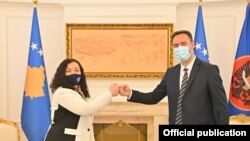 Predsednica Kosova Vjosa Osmani i predsednik Skupštine Gljauk Konjufca