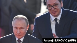 Ruski predsednik Vladimir Putin i srpski predsednik Aleksandar Vučić u Beogradu, 17. januara 2019.
