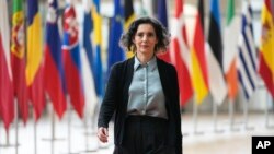 Ministra de Externe din Belgia, Hadja Lahbib.