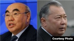 Коллаж. Аскар Акаев и Курманбек Бакиев.