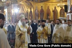 Premijer Milojko Spajić na liturgiji u Podgorici, 2024.