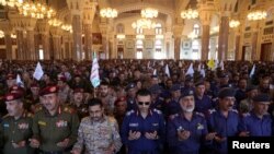 Pripadnici Huta na komemoraciji ubijenim liderima libanskog Hezbolaha, Sanaa, 23. februar 2025.