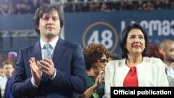 ირაკლი კობახიძე და სალომე ზურაბიშვილი. 2018 წლის 4 აგვისტო