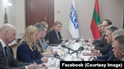 Imagine de la întrevederea delegației OSCE cu așa-zisa conducere de la Tiraspol, 9 ianuarie.