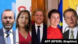 Лидерите на ЕНП Манфред Вебер, на Социалистите Ираче Гарсия Перес, на „Обнови Европа“ Дачиан Чолош и на Зелените Ска Келер и Филип Ламбер