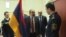 While touring a customs facility in Yerevan on April 9, Pashinian noticed a dirty Armenian flag in an office. Already upset with a customs officer for failing to stand at attention when he entered the room, Pashinian reacted swiftly, ordering everyone in 