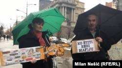 Arhivski snimak sa jednog od protesta roditelja nestalih beba