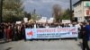 Protesta e mbajtur në Prishtinë më 5 prill kundër shtrenjtimit të energjisë elektrike. 