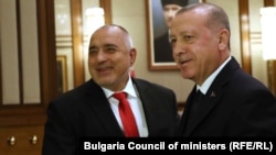 Бойко Борисов и Реджеп Ердоган в началото на срещата им в Анкара