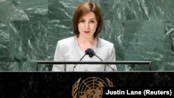 Maia Sandu, vorbind în cadrul celei de-a 76-a sesiuni a Adunării Generale a Națiunilor Unite, 22 septembrie 2021