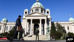 Zgrada Skupštine Srbije u vreme pandemije