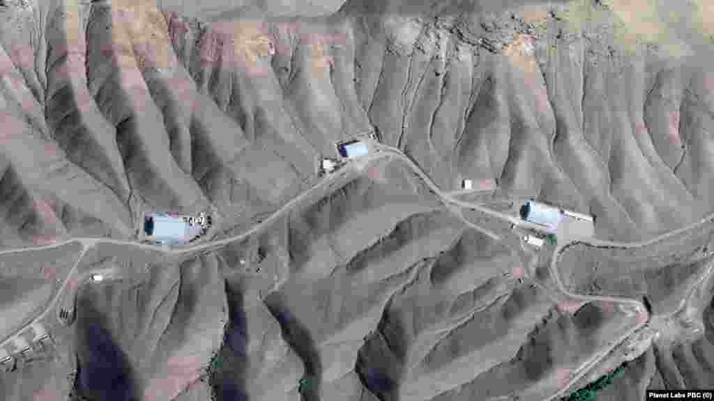 Satellite images released by Planet Labs show buildings at a site in Tabriz, in the northwest of Iran believed to house missiles. The photo on the left was captured on June 3, the second photo was taken on June 16.