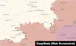 Направления атак армии РФ вокруг Покровска, Константиновки и Часового Яра на карте DeepState по состоянию на 5 августа 2025 года