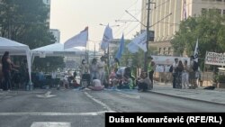 Protest "Pobunjenog univerziteta" ispred Vlade Srbije, 11. jun 2025.