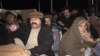 Arman Luni's elderly mother (R) and lawmaker and senior PTM leader Ali Wazir at his funeral late on February 3.