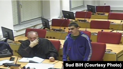 Hamza Labidi (desno) u Sudu BiH, decembar 2019.