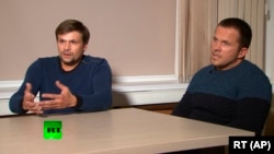 Të dyshuarit e sulmit në Britani, Ruslan Boshirov (majts) dhe Aleksandr Petrov.