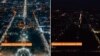 În octombrie 2022, din cauza bombardamentelor rusești asupra infrastructurii energetice a Ucrainei, R. Moldova a rămas de câteva ori în beznă, iar autoritățile moldovene au decis să economisească energie. În imagini: Chișinăul, cu și fără iluminat stradal seara.