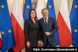 Svetlana Țihanovskaia este considerată de liderii UE a fi președintele legitim al țării.