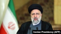 Președintele Iranului, Ebrahim Raisi la Adunarea Generală ONU, la care a participat prin videoconferință, Teheran, 21 septembrie 2021. 