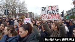 Studentkinje i studenti u Novom Sadu, 13. decembar 2024.