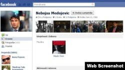 Profil Nebojše Medojevića na Fejsbuku