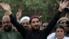 FILE: Manzoor Rashteen, leader of the Pashtun Tahafuz (Protection) Movement (PTM) waves to supporters during a demonstration in Lahore in April 2018.