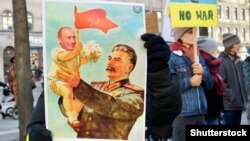 Protestë kundër luftës në Ukrainë. Stokholm, mars, 2022.