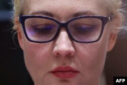 Leading Kremlin critic Alexei Navalny's widow Yulia Navalnaya takes part in a meeting of European Union Foreign Ministers in Brussels, Belgium, on February 19, 2024.