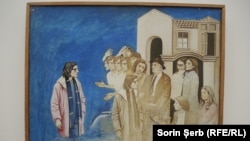 Amintiri, sfârșitul anilor 1970, tempera pe pânză. Personajul (persona picturală) este proiectat în amintire unde gesturile sunt decompuse în fotograme. Pictura devine astfel dinamică, cinetică. O amintire ștearsă care numai în culori sepia putea fi reprodusă.