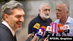 Михаил Кавелашвили, Мамука Хазарадзе и Бадри Джапаридзе (коллаж)