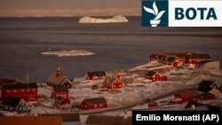 Pamje nga qyteti Ilulisat i Grenlandës më 19 shkurt 2025.
