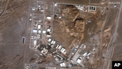 Műholdkép a natanzi atomlétesítményről Iránban, 2025. január 24-én