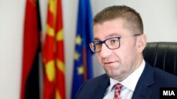 Kreu i VMRO-DPMNE-së, Hristijan Mickoski. Fotografi nga arkivi. 