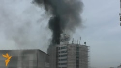 Гореше фасадата на зградата на ЕВН