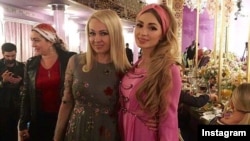 Яна Рудковская и Евгения Феофилактова в гостях у Кадыровых