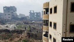 Разрушенията в град Газа в Ивицата Газа, 19 февруари 2024 г.