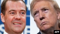 Дмитрий Медведев (слева) и Дональд Трамп
