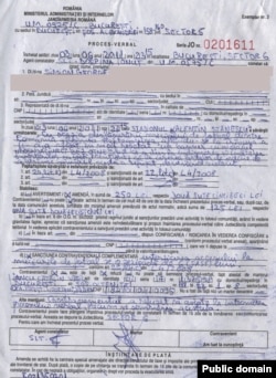 Amenda primită de George Simion prin care primea interdicție de a mai intra pe un stadion timp de șase luni.