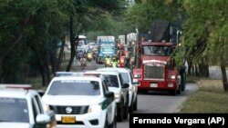 Konvoj humanitarne pomoći u kolumbijskom gradu Kukuti na putu ka Venecueli, 16. februar