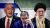Fotografi ilustruese: Kryeministri i Izraelit, Benjamin Netanyahu, presidenti i Serbisë, Aleksandar Vuçiq, dhe udhëheqësi suprem i Iranit, Ajatollah Ali Khamenei.