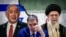 Fotografi ilustruese: Kryeministri i Izraelit, Benjamin Netanyahu, presidenti i Serbisë, Aleksandar Vuçiq, dhe udhëheqësi suprem i Iranit, Ajatollah Ali Khamenei.