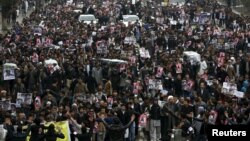 File photo of a Hazara protest in Kabul. 