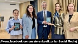 Украинская делегация на «Крымской неделе» – серии мероприятий с участием дипломатов, депутатов Европарламента, посвященных Крыму. Брюссель, 13 мая 2025 года