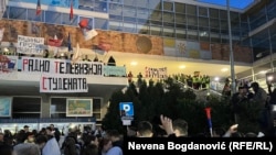 Protesti ispred zgrade RTS u Beogradu, 11.03.2025.