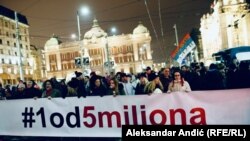 Šesti protest u Beogradu
