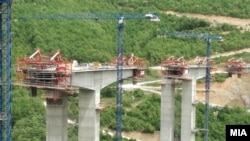 Изградба на мост на автопатот Кичево - Охрид